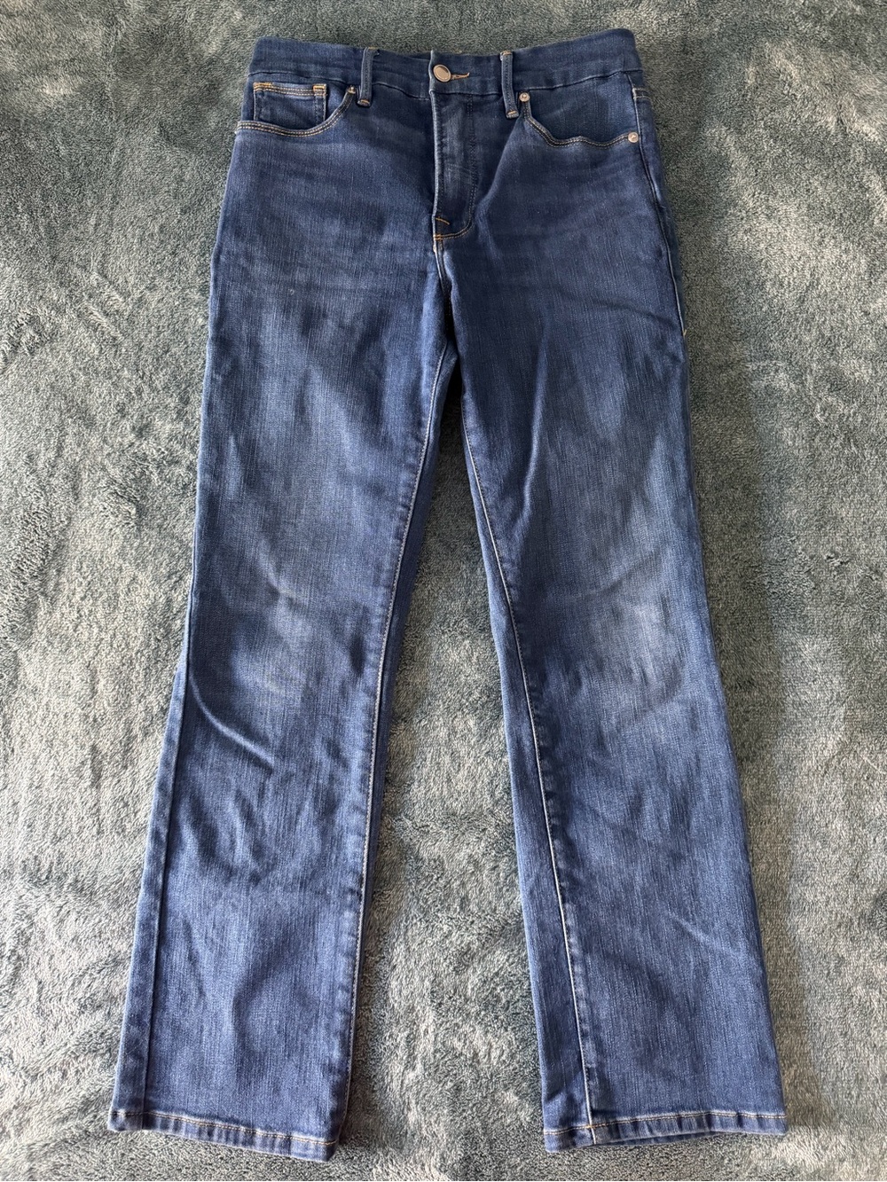 Good American Good‎ Legs Straight Jeans Classic Blue Wash Size 4 / 27